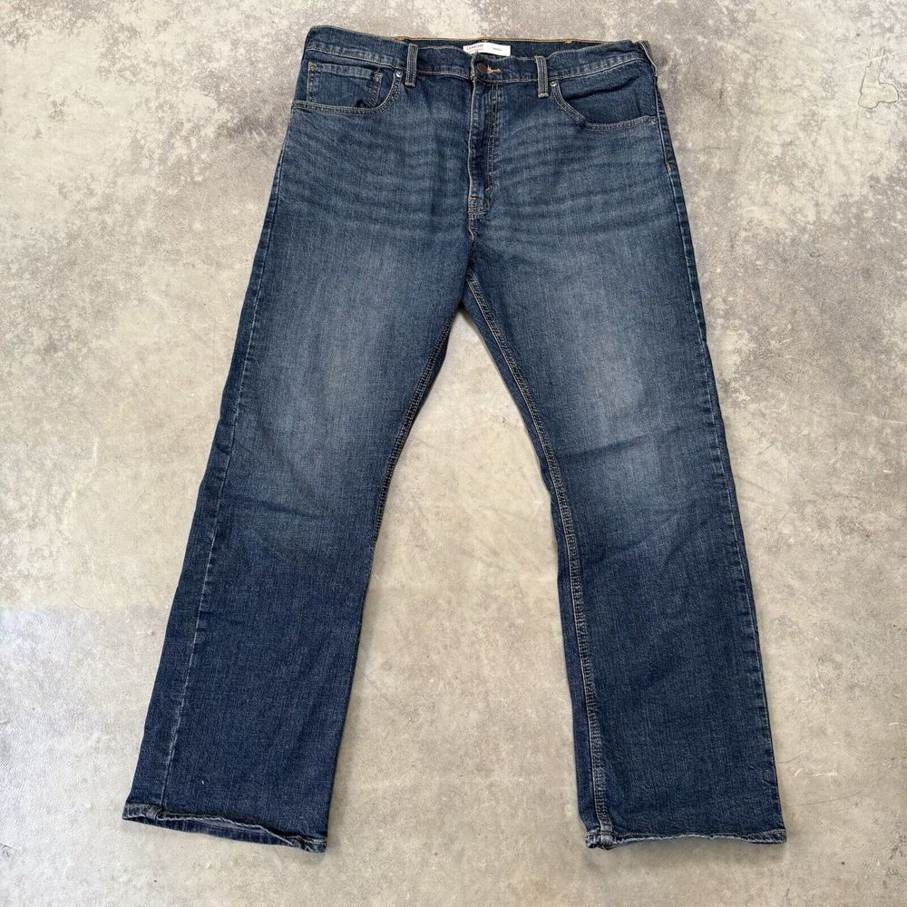 Levi Strauss Jeans Mens 38 Blue Denim Signature Bootcut Cowboy Western Whisking